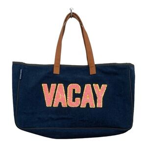Simply Southern Corduroy Sparklebag Tote "VACAY"
Navy Blue 18.5"x11"×5"